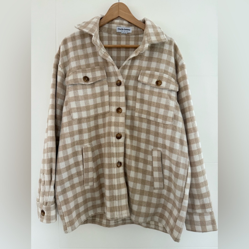 Charlie Holiday Wool-Blend Preston Shacket, size US4. - Picture 3 of 10